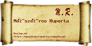 Mészáros Ruperta névjegykártya